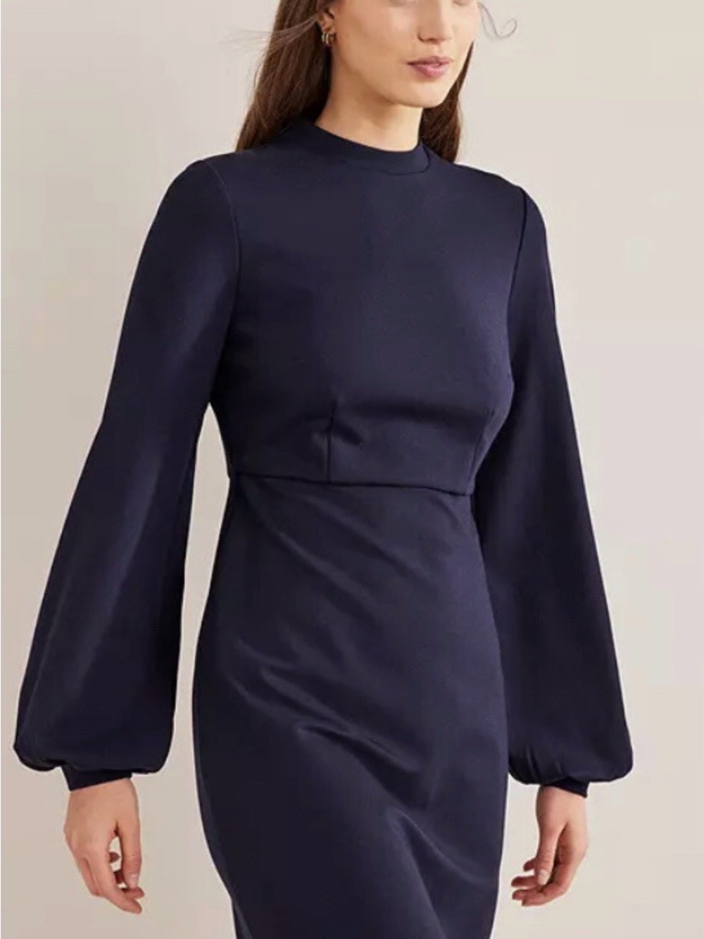 Boden Blouson Sleeve Shift Dress Black